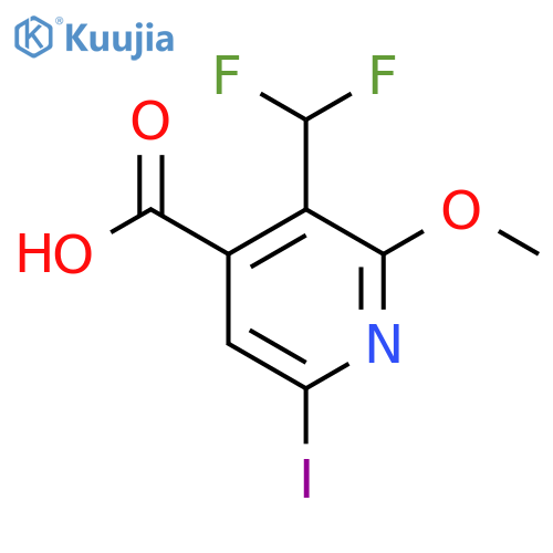 3-(Difluoromethyl)-6-iodo-2-methoxypyridine-4-carboxylic acid structure