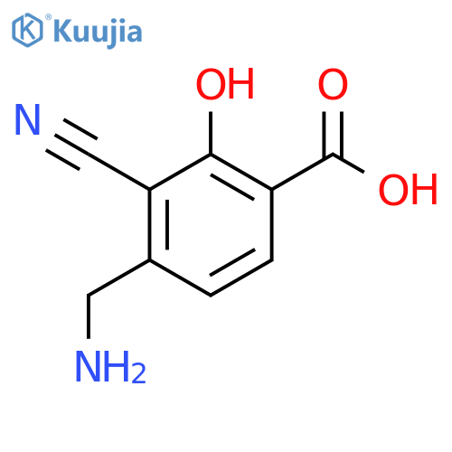 4-Aminomethyl-3-cyano-2-hydroxybenzoic acid structure