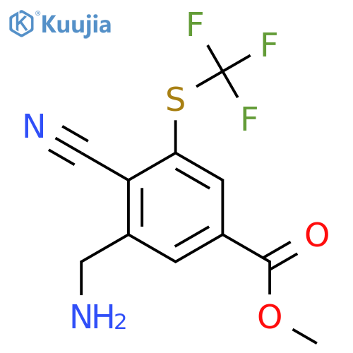 Methyl 3-aminomethyl-4-cyano-5-(trifluoromethylthio)benzoate structure