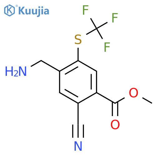 Methyl 4-aminomethyl-2-cyano-5-(trifluoromethylthio)benzoate structure