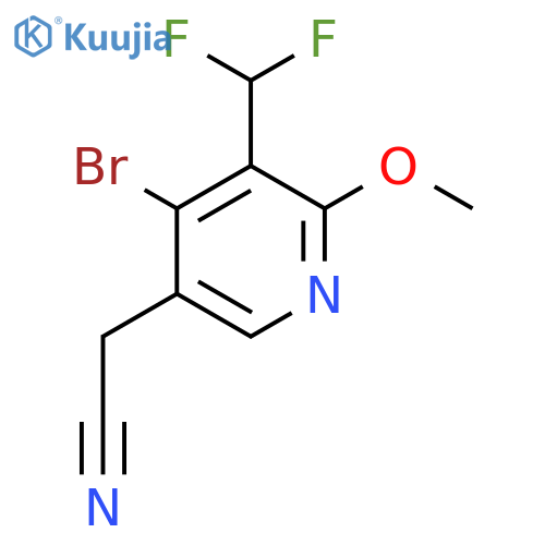 4-Bromo-3-(difluoromethyl)-2-methoxypyridine-5-acetonitrile structure