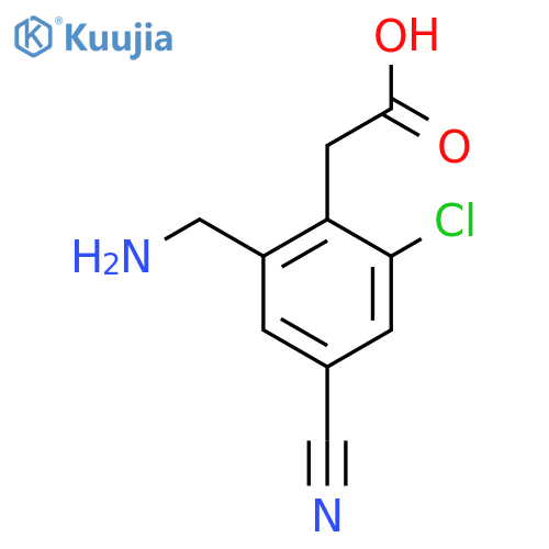 2-Aminomethyl-6-chloro-4-cyanophenylacetic acid structure