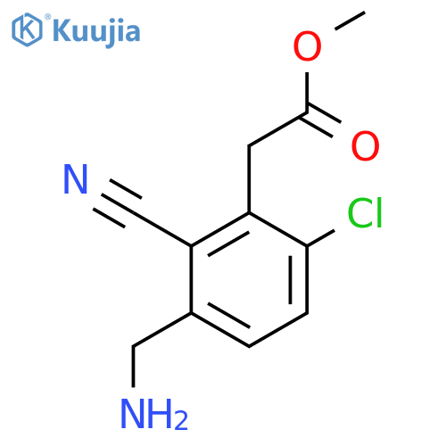 Methyl 3-aminomethyl-6-chloro-2-cyanophenylacetate structure