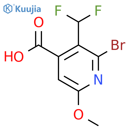 2-Bromo-3-(difluoromethyl)-6-methoxypyridine-4-carboxylic acid structure