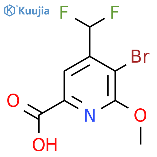 3-Bromo-4-(difluoromethyl)-2-methoxypyridine-6-carboxylic acid structure