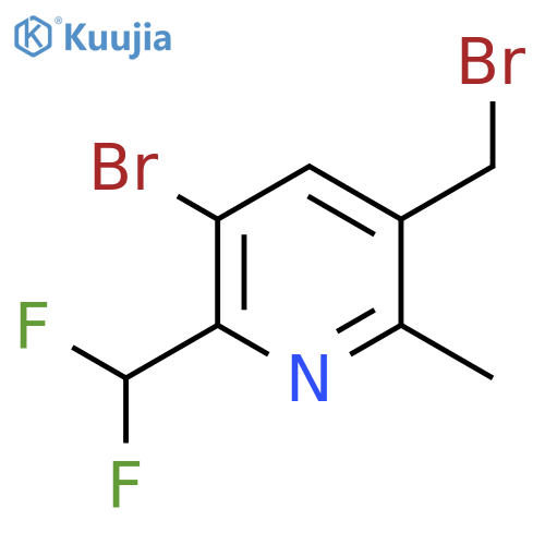 3-Bromo-5-(bromomethyl)-2-(difluoromethyl)-6-methylpyridine structure
