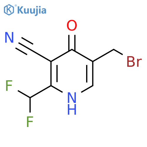 5-(Bromomethyl)-3-cyano-2-(difluoromethyl)-4-hydroxypyridine structure