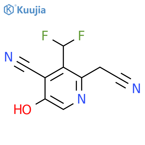 4-Cyano-3-(difluoromethyl)-5-hydroxypyridine-2-acetonitrile structure