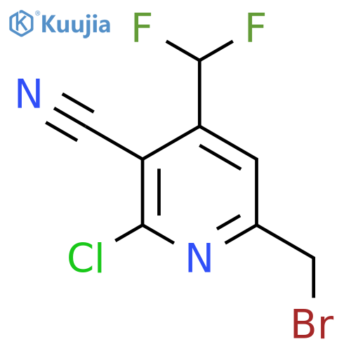 6-(Bromomethyl)-2-chloro-3-cyano-4-(difluoromethyl)pyridine structure