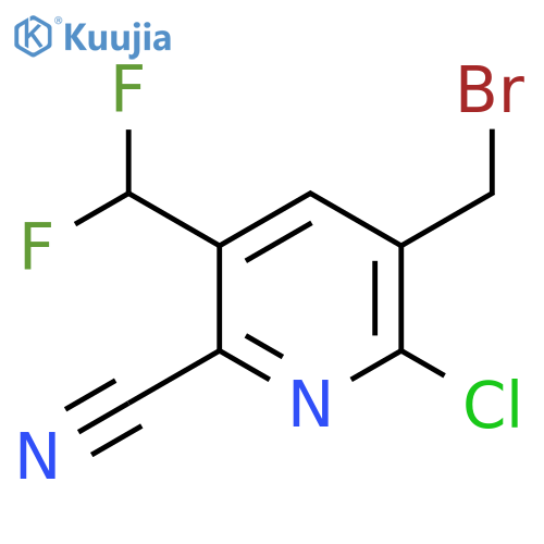 3-(Bromomethyl)-2-chloro-6-cyano-5-(difluoromethyl)pyridine structure