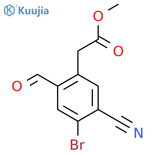 Methyl 4-bromo-5-cyano-2-formylphenylacetate structure