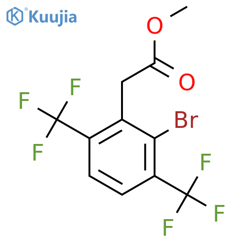 Methyl 3,6-bis(trifluoromethyl)-2-bromophenylacetate structure