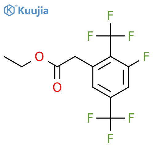 Ethyl 2,5-bis(trifluoromethyl)-3-fluorophenylacetate structure