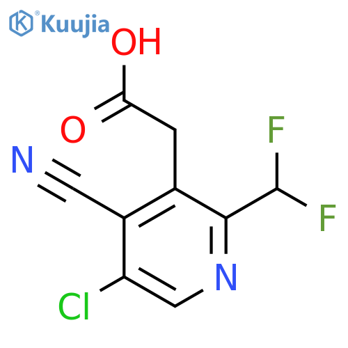 5-Chloro-4-cyano-2-(difluoromethyl)pyridine-3-acetic acid structure