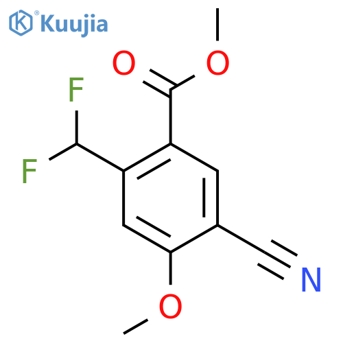 Methyl 5-cyano-2-difluoromethyl-4-methoxybenzoate structure
