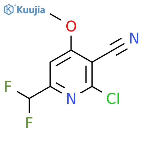 2-Chloro-3-cyano-6-(difluoromethyl)-4-methoxypyridine structure