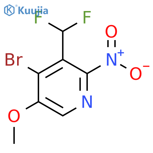 4-Bromo-3-(difluoromethyl)-5-methoxy-2-nitropyridine structure