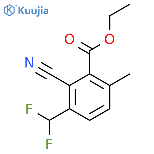 Ethyl 2-cyano-3-difluoromethyl-6-methylbenzoate structure