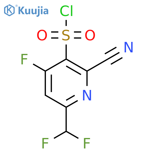 2-Cyano-6-(difluoromethyl)-4-fluoropyridine-3-sulfonyl chloride structure
