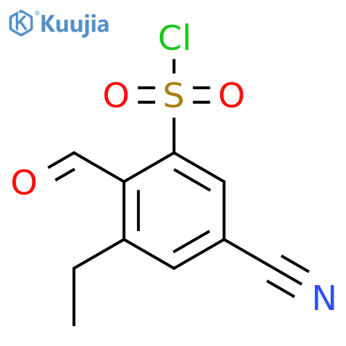 5-Cyano-3-ethyl-2-formylbenzenesulfonyl chloride structure