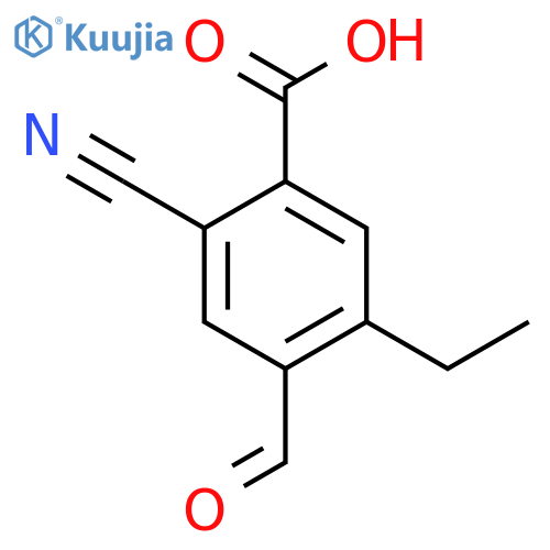 2-Cyano-5-ethyl-4-formylbenzoic acid structure