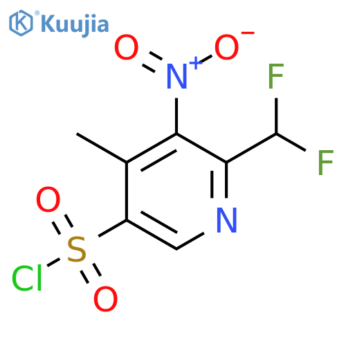 2-(Difluoromethyl)-4-methyl-3-nitropyridine-5-sulfonyl chloride structure