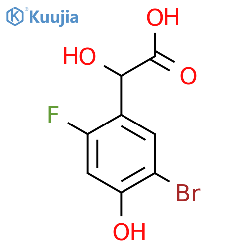 5-Bromo-2-fluoro-4-hydroxymandelic acid structure