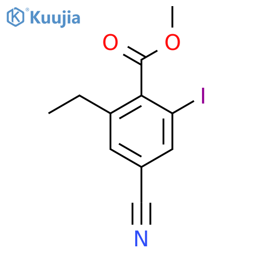 Methyl 4-cyano-2-ethyl-6-iodobenzoate structure