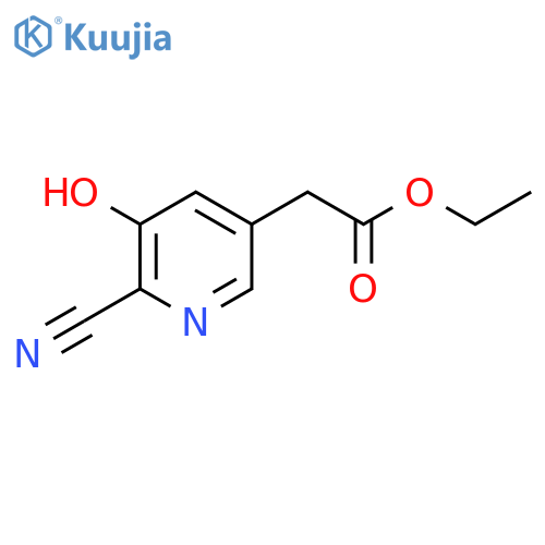 Ethyl 2-cyano-3-hydroxypyridine-5-acetate structure
