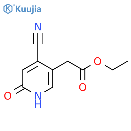 Ethyl 4-cyano-2-hydroxypyridine-5-acetate structure