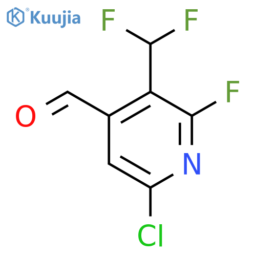 6-Chloro-3-(difluoromethyl)-2-fluoropyridine-4-carboxaldehyde structure