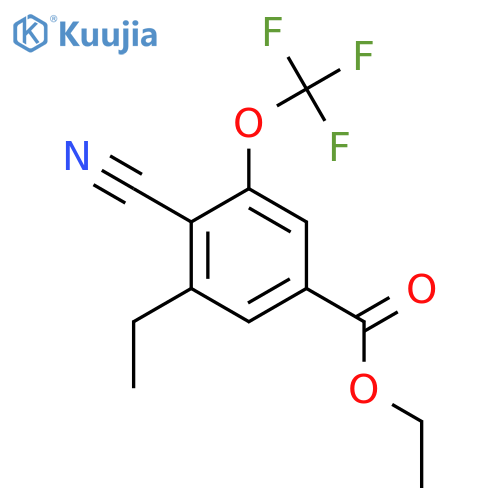 Ethyl 4-cyano-3-ethyl-5-(trifluoromethoxy)benzoate structure