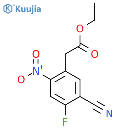 Ethyl 5-cyano-4-fluoro-2-nitrophenylacetate structure
