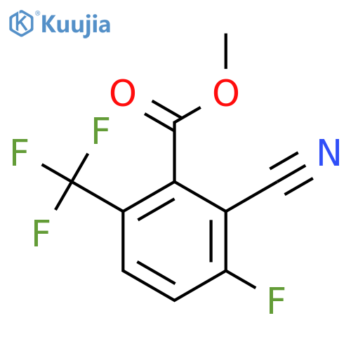 Methyl 2-cyano-3-fluoro-6-(trifluoromethyl)benzoate structure