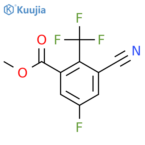 Methyl 3-cyano-5-fluoro-2-(trifluoromethyl)benzoate structure