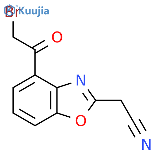 4-(2-Bromoacetyl)benzo[d]oxazole-2-acetonitrile structure