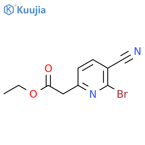 Ethyl 2-bromo-3-cyanopyridine-6-acetate structure