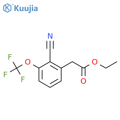 Ethyl 2-cyano-3-(trifluoromethoxy)phenylacetate structure
