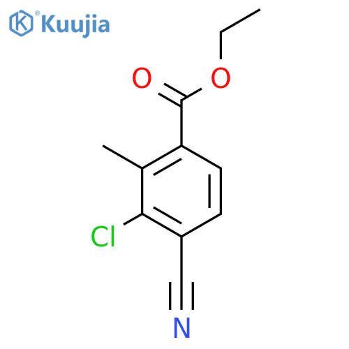 Ethyl 3-chloro-4-cyano-2-methylbenzoate structure