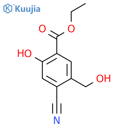 Ethyl 4-cyano-2-hydroxy-5-(hydroxymethyl)benzoate structure