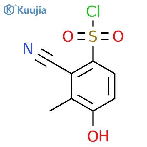 2-Cyano-4-hydroxy-3-methylbenzenesulfonyl chloride structure