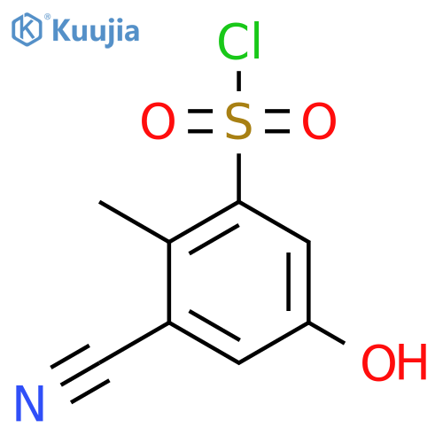 3-Cyano-5-hydroxy-2-methylbenzenesulfonyl chloride structure