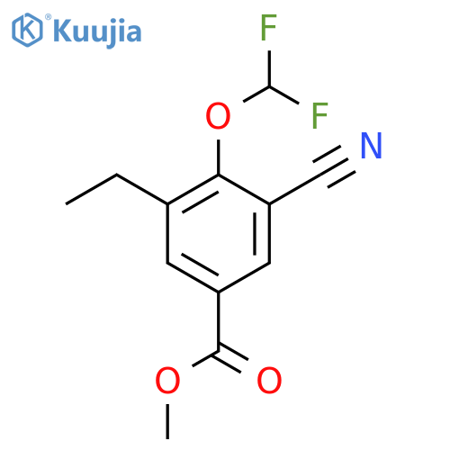 Methyl 3-cyano-4-difluoromethoxy-5-ethylbenzoate structure