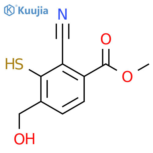 Methyl 2-cyano-4-hydroxymethyl-3-mercaptobenzoate structure