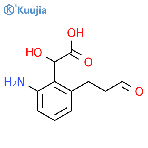 2-Amino-6-(3-oxopropyl)mandelic acid structure