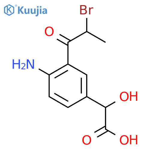 4-Amino-3-(2-bromopropanoyl)mandelic acid structure