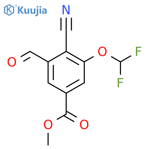 Methyl 4-cyano-3-difluoromethoxy-5-formylbenzoate structure