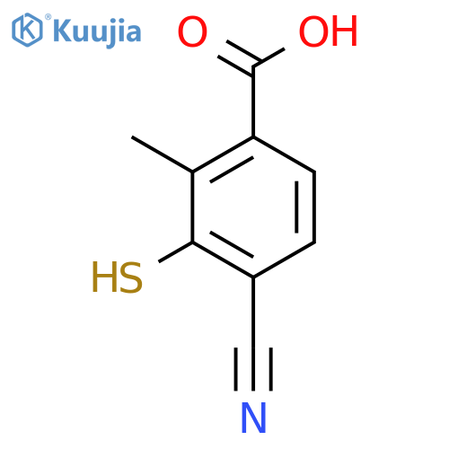 4-Cyano-3-mercapto-2-methylbenzoic acid structure