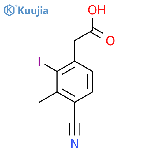 4-Cyano-2-iodo-3-methylphenylacetic acid structure