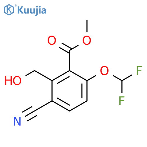 Methyl 3-cyano-6-difluoromethoxy-2-(hydroxymethyl)benzoate structure
